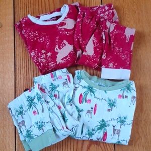 Set of 2 Burt's Bees Kid's Christmas Pajamas